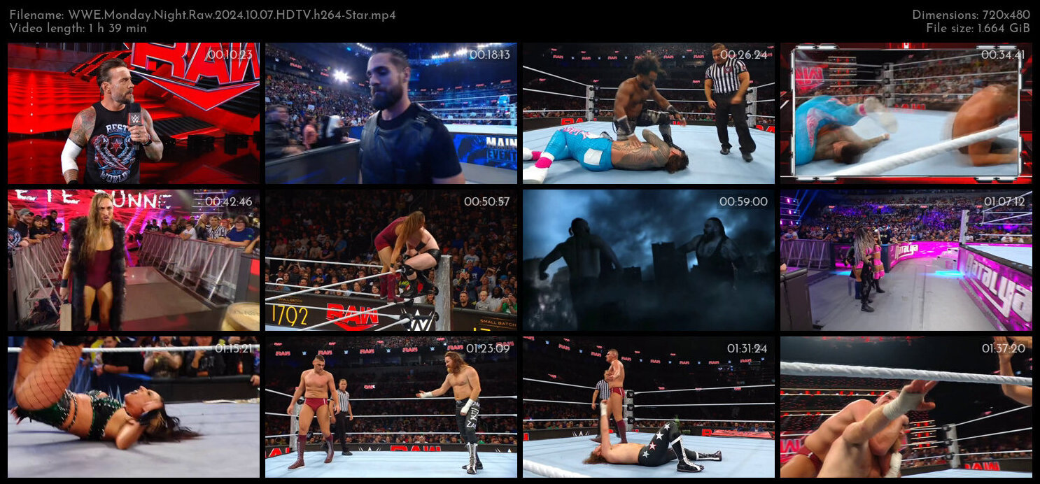 WWE Monday Night Raw 2024 10 07 HDTV h264 Star TGx