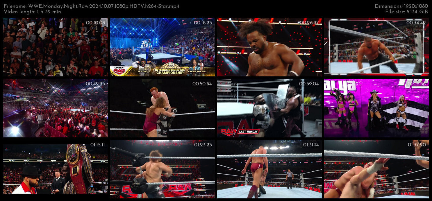 WWE Monday Night Raw 2024 10 07 1080p HDTV h264 Star TGx