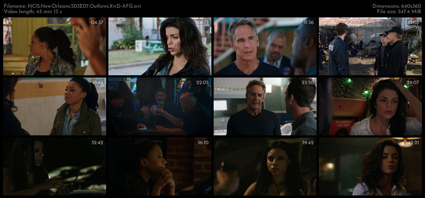 NCIS New Orleans S03E07 Outlaws XviD AFG TGx