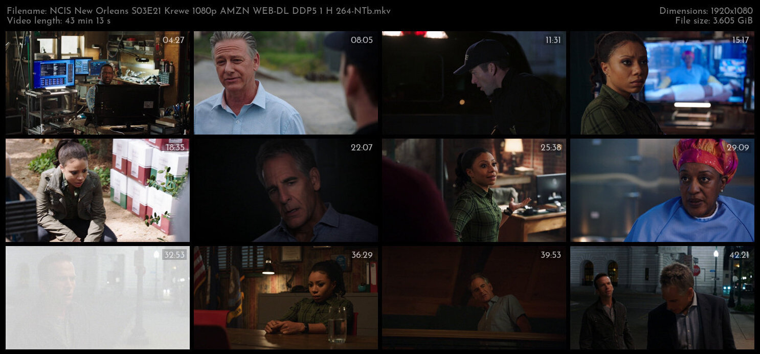 NCIS New Orleans S03E21 Krewe 1080p AMZN WEB DL DDP5 1 H 264 NTb TGx