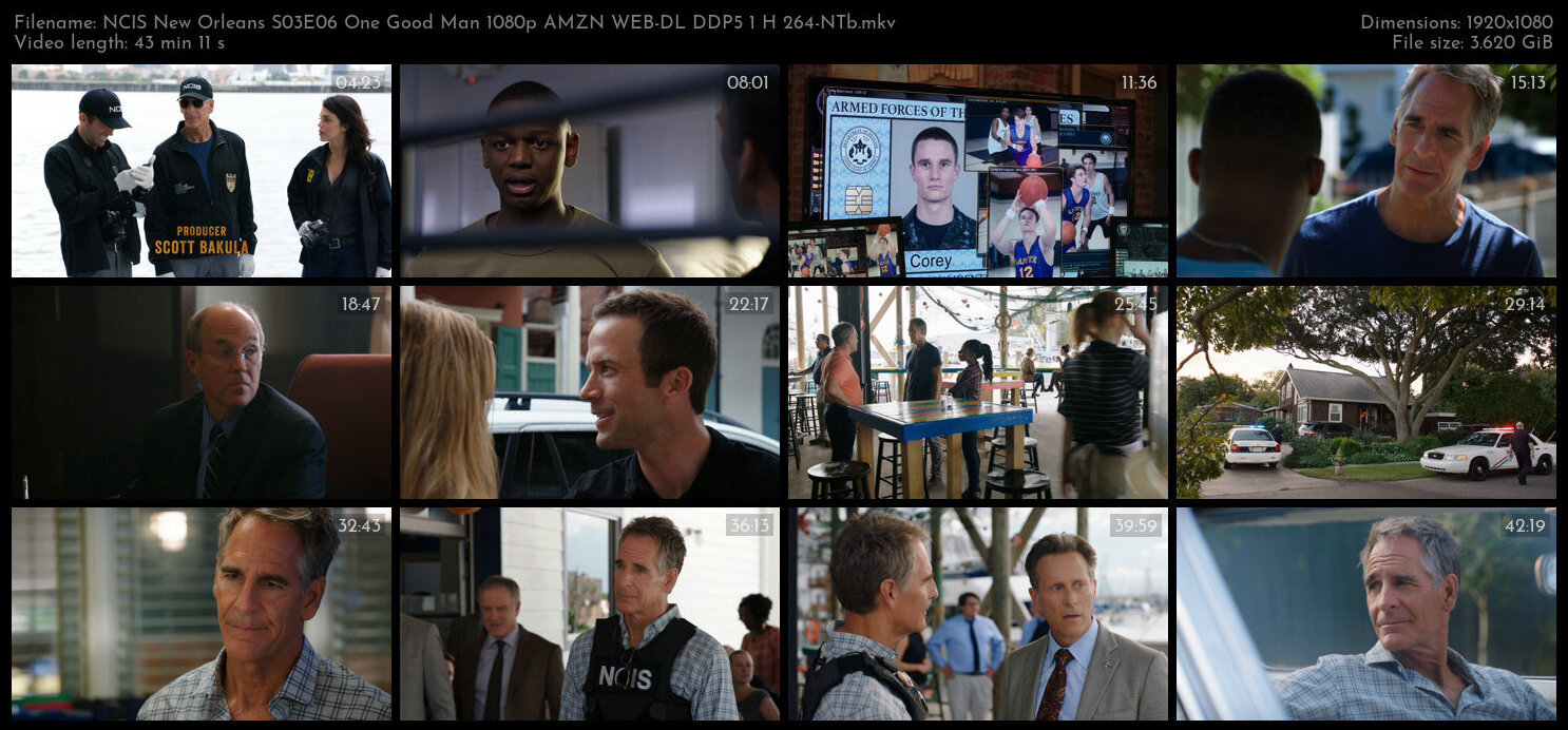 NCIS New Orleans S03E06 One Good Man 1080p AMZN WEB DL DDP5 1 H 264 NTb TGx