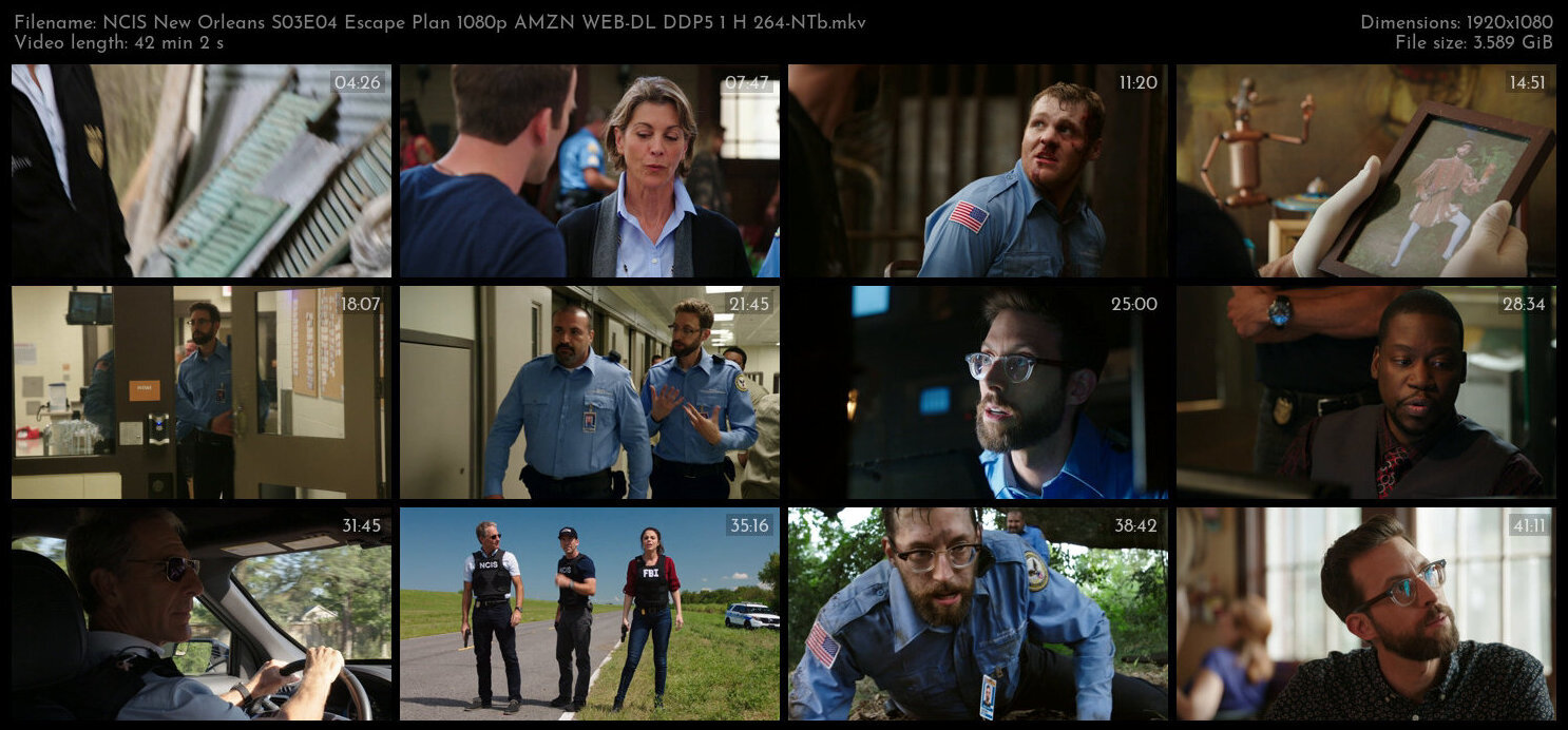 NCIS New Orleans S03E04 Escape Plan 1080p AMZN WEB DL DDP5 1 H 264 NTb TGx