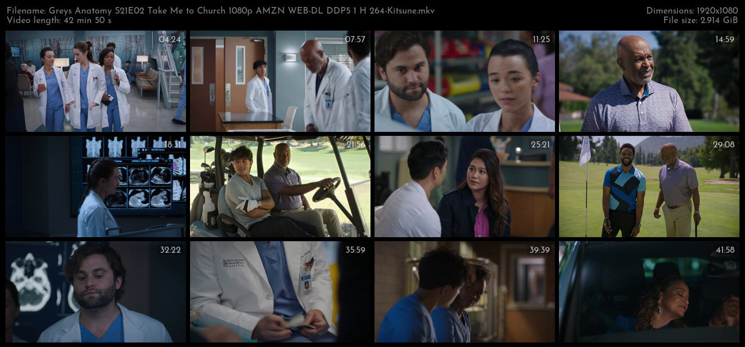 Greys Anatomy S21E02 Take Me to Church 1080p AMZN WEB DL DDP5 1 H 264 Kitsune TGx