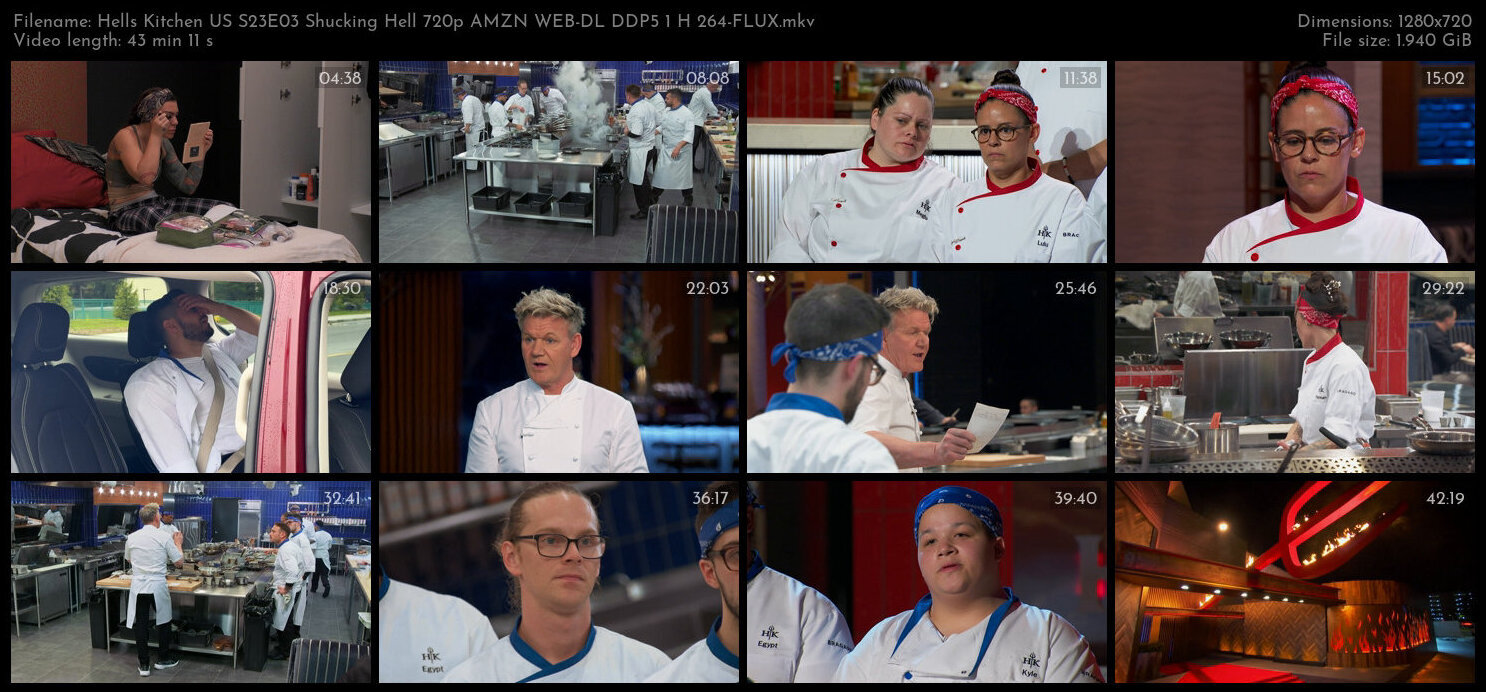 Hells Kitchen US S23E03 Shucking Hell 720p AMZN WEB DL DDP5 1 H 264 FLUX TGx