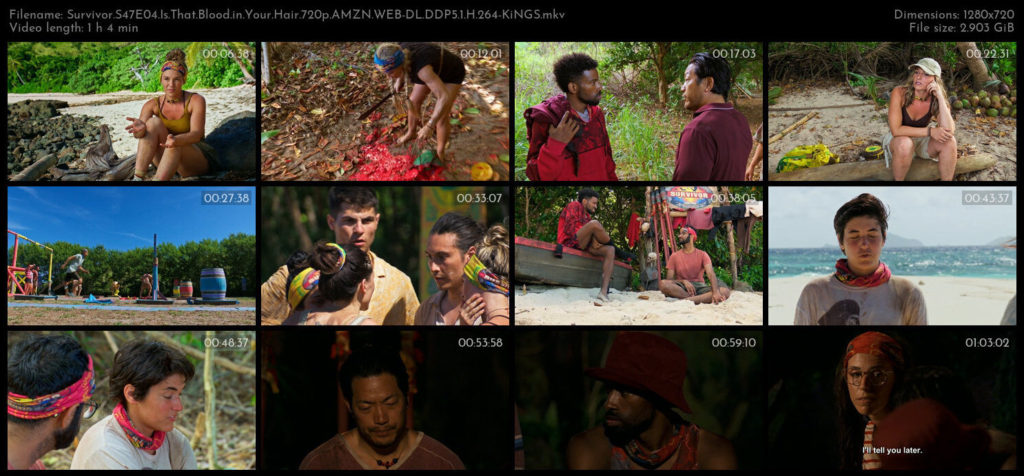 Survivor S47E04 Is That Blood in Your Hair 720p AMZN WEB DL DDP5 1 H 264 KiNGS TGx