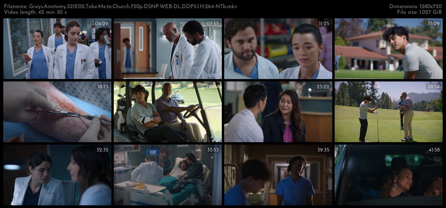 Greys Anatomy S21E02 Take Me to Church 720p DSNP WEB DL DDP5 1 H 264 NTb TGx