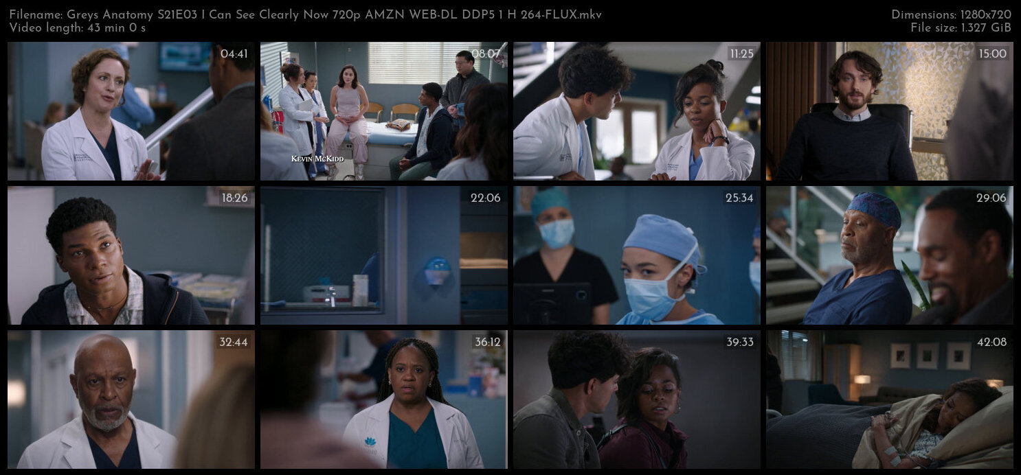 Greys Anatomy S21E03 I Can See Clearly Now 720p AMZN WEB DL DDP5 1 H 264 FLUX TGx