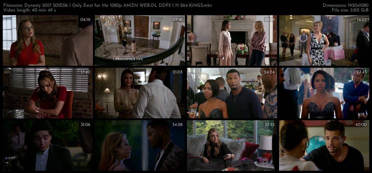 Dynasty 2017 S01E06 I Only Exist for Me 1080p AMZN WEB DL DDP5 1 H 264 KiNGS TGx