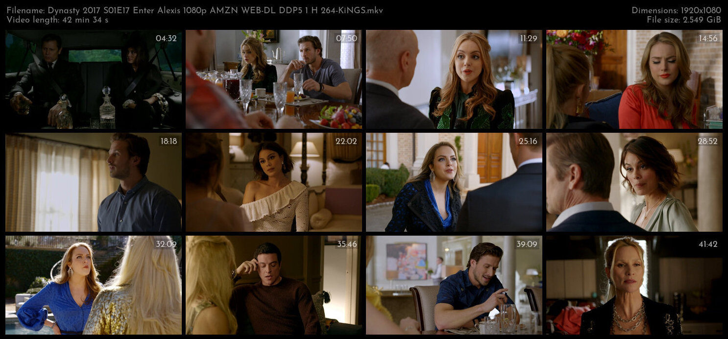 Dynasty 2017 S01E17 Enter Alexis 1080p AMZN WEB DL DDP5 1 H 264 KiNGS TGx