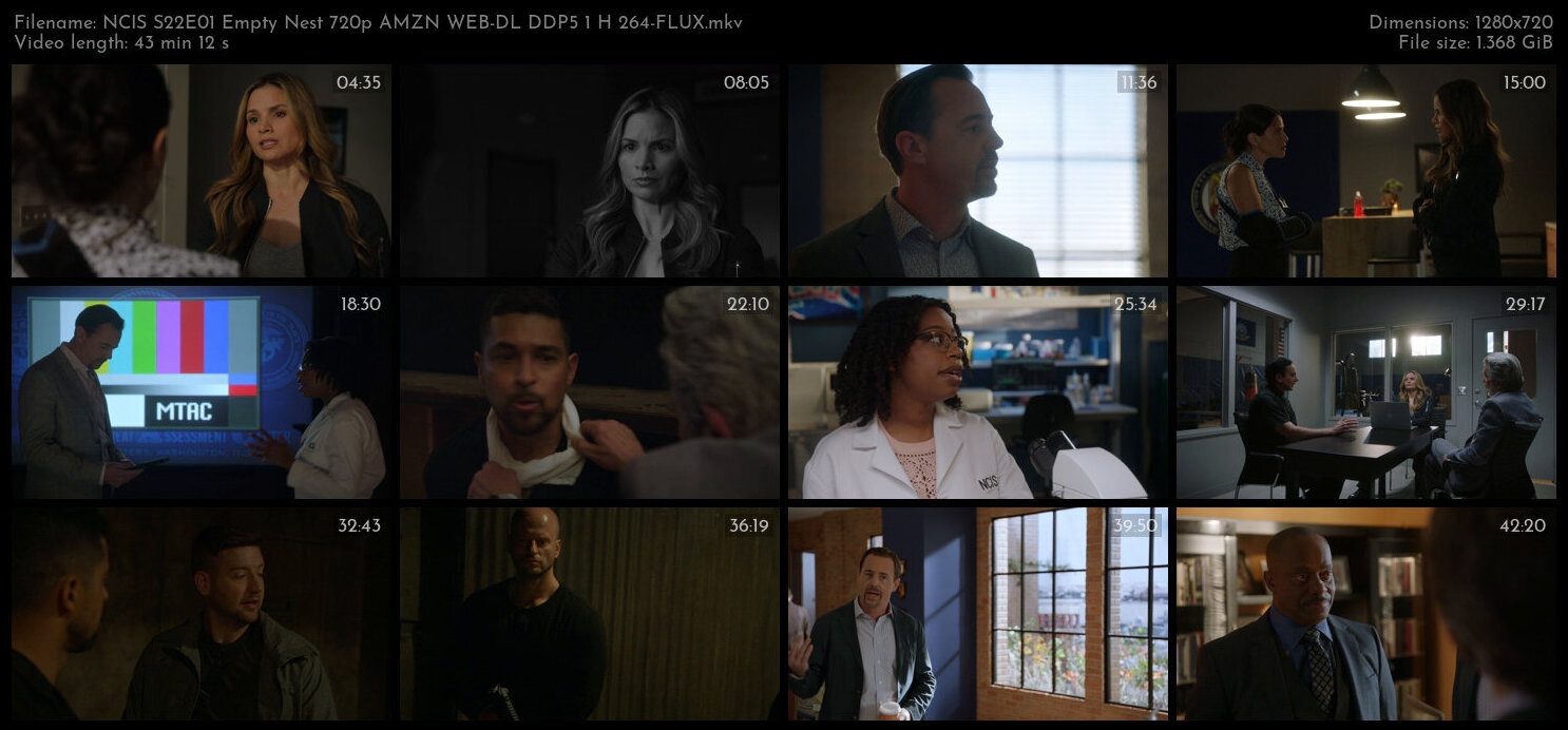 NCIS S22E01 Empty Nest 720p AMZN WEB DL DDP5 1 H 264 FLUX TGx