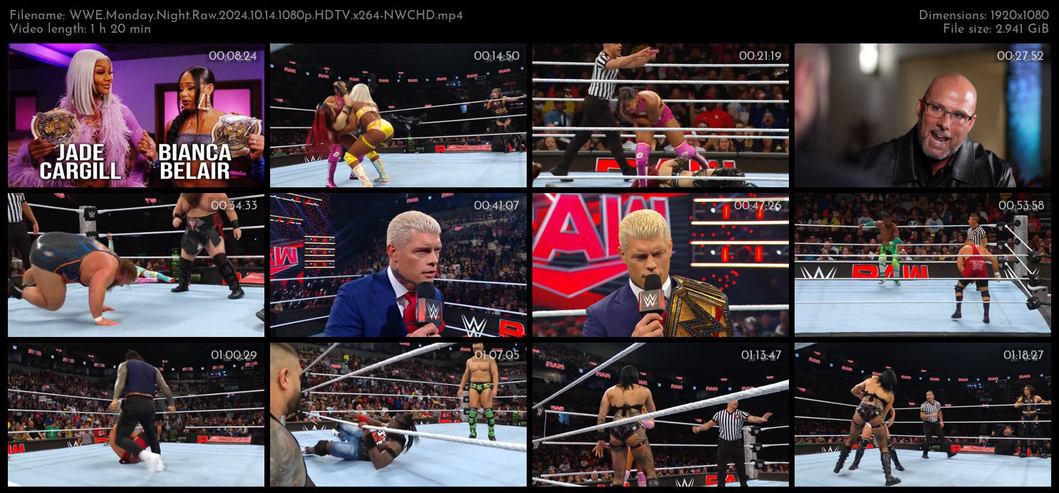 WWE Monday Night Raw 2024 10 14 1080p HDTV x264 NWCHD TGx