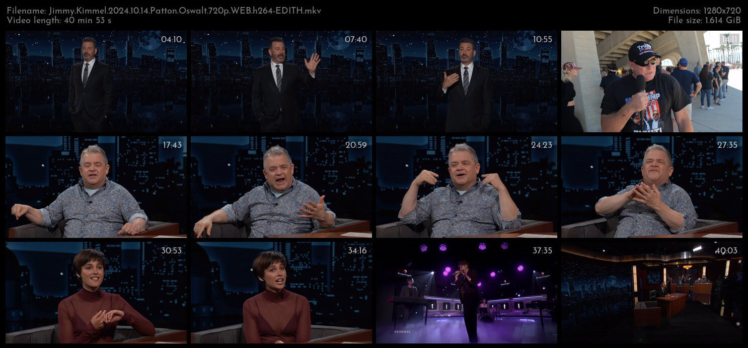 Jimmy Kimmel 2024 10 14 Patton Oswalt 720p WEB h264 EDITH TGx