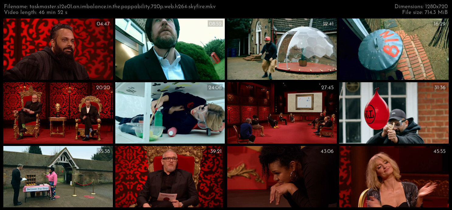 Taskmaster S12E01 An Imbalance In The Poppability 720p WEB H264 SKYFiRE TGx