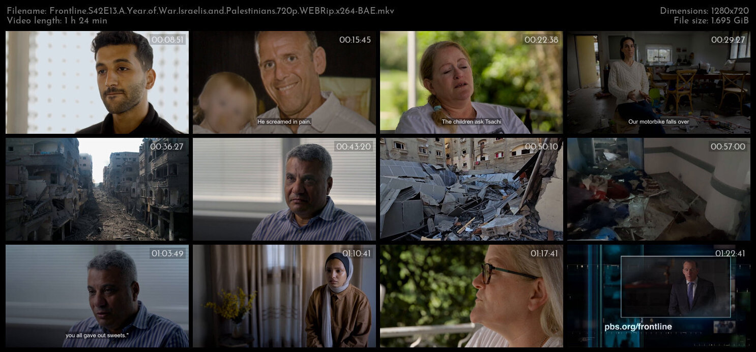 Frontline S42E13 A Year of War Israelis and Palestinians 720p WEBRip x264 BAE TGx