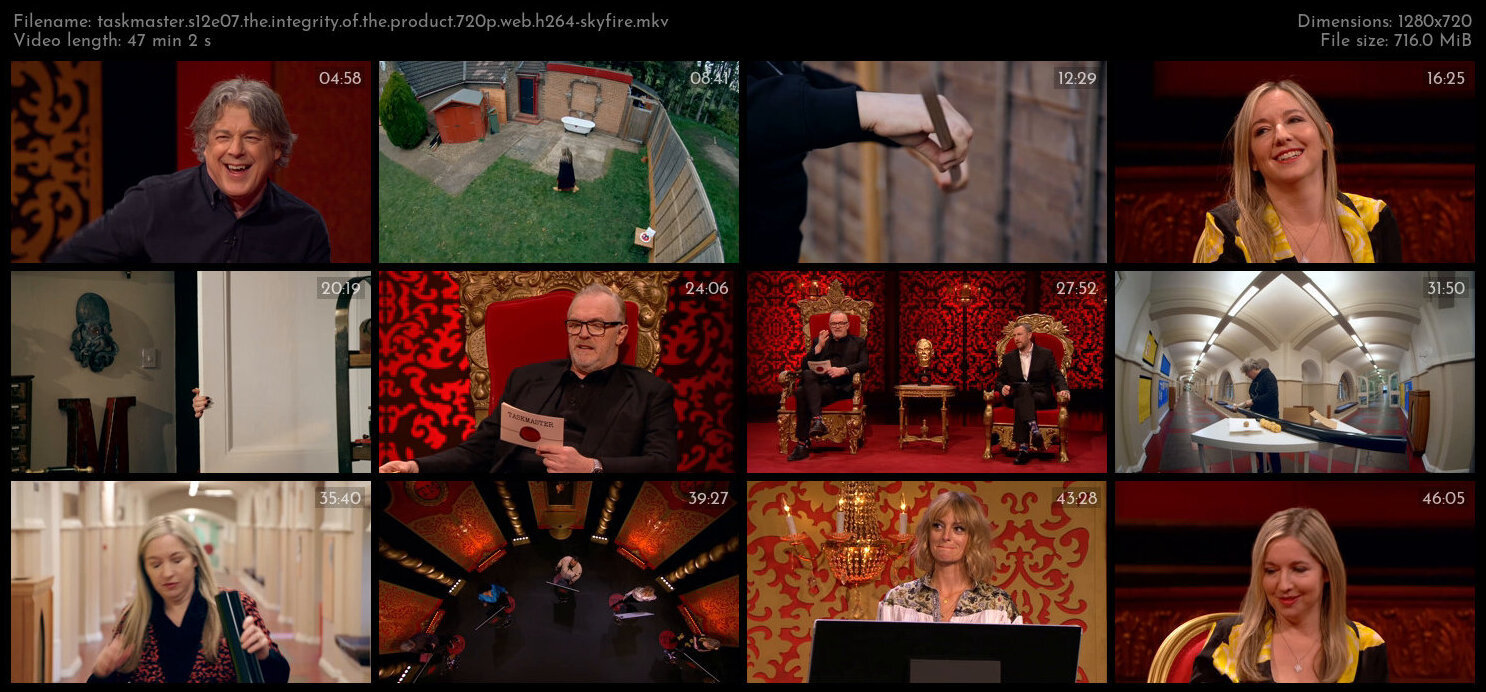 Taskmaster S12E07 The Integrity Of The Product 720p WEB H264 SKYFiRE TGx