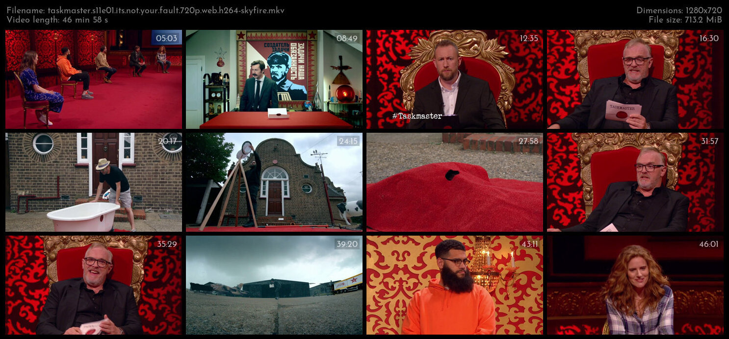 Taskmaster S11E01 Its Not Your Fault 720p WEB H264 SKYFiRE TGx