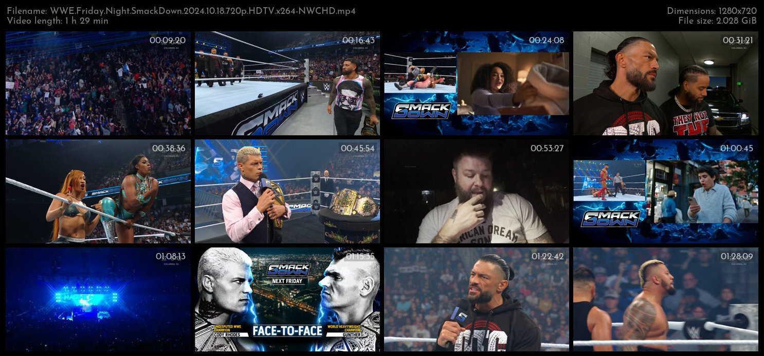 WWE Friday Night SmackDown 2024 10 18 720p HDTV x264 NWCHD TGx