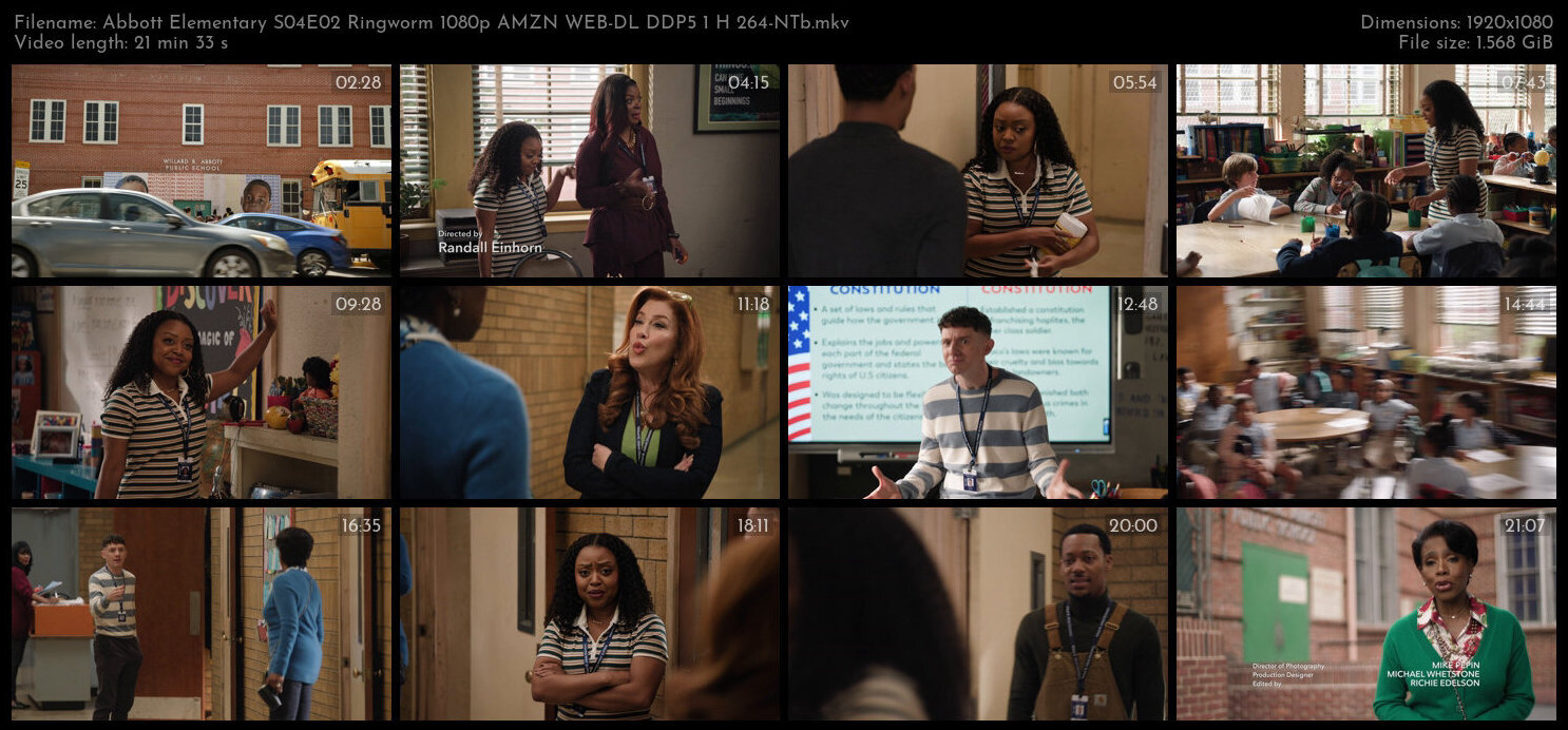 Abbott Elementary S04E02 Ringworm 1080p AMZN WEB DL DDP5 1 H 264 NTb TGx