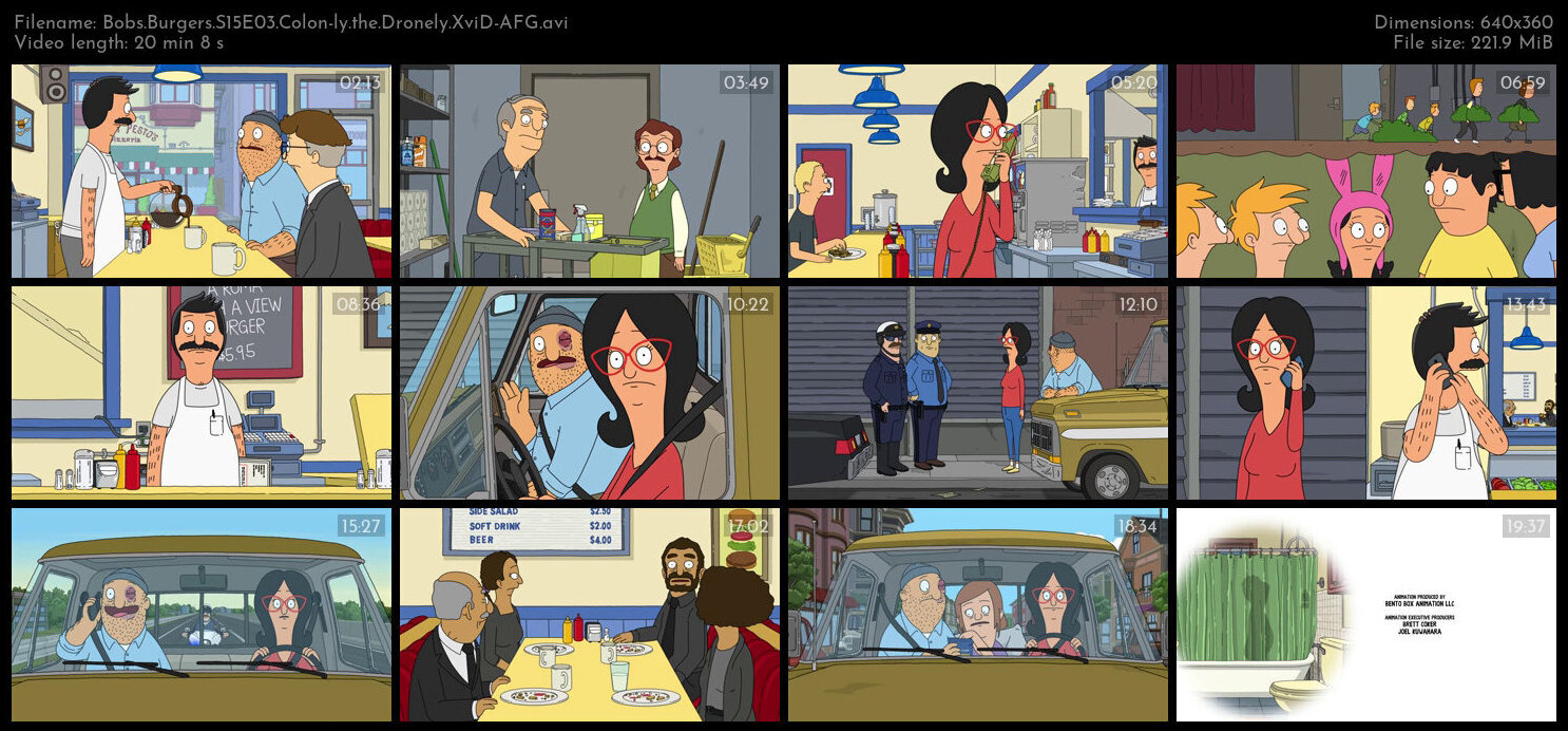 Bobs Burgers S15E03 Colon ly the Dronely XviD AFG TGx