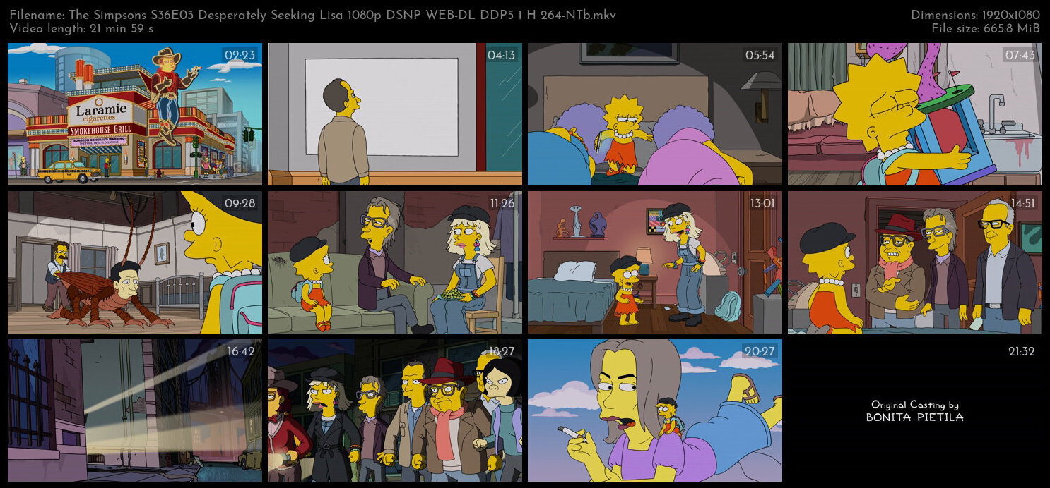 The Simpsons S36E03 Desperately Seeking Lisa 1080p DSNP WEB DL DDP5 1 H 264 NTb TGx