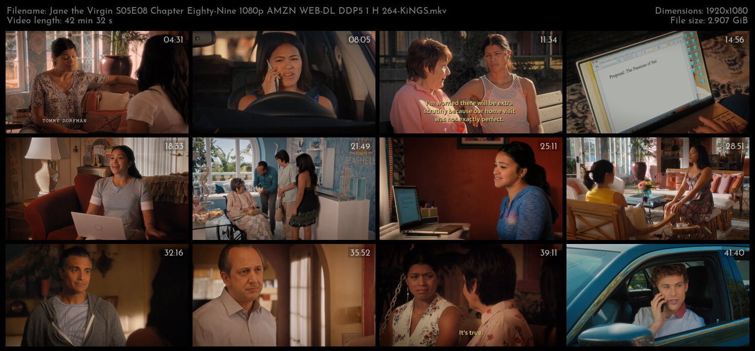 Jane the Virgin S05E08 Chapter Eighty Nine 1080p AMZN WEB DL DDP5 1 H 264 KiNGS TGx