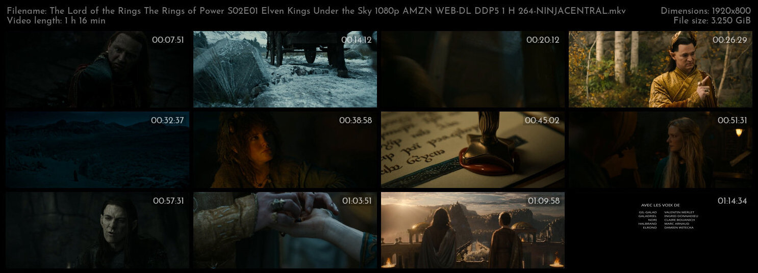 The Lord of the Rings The Rings of Power S02E01 Elven Kings Under the Sky 1080p AMZN WEB DL DDP5 1 H