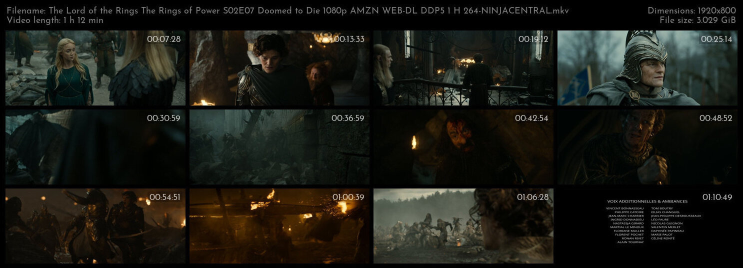 The Lord of the Rings The Rings of Power S02E07 Doomed to Die 1080p AMZN WEB DL DDP5 1 H 264 NINJACE