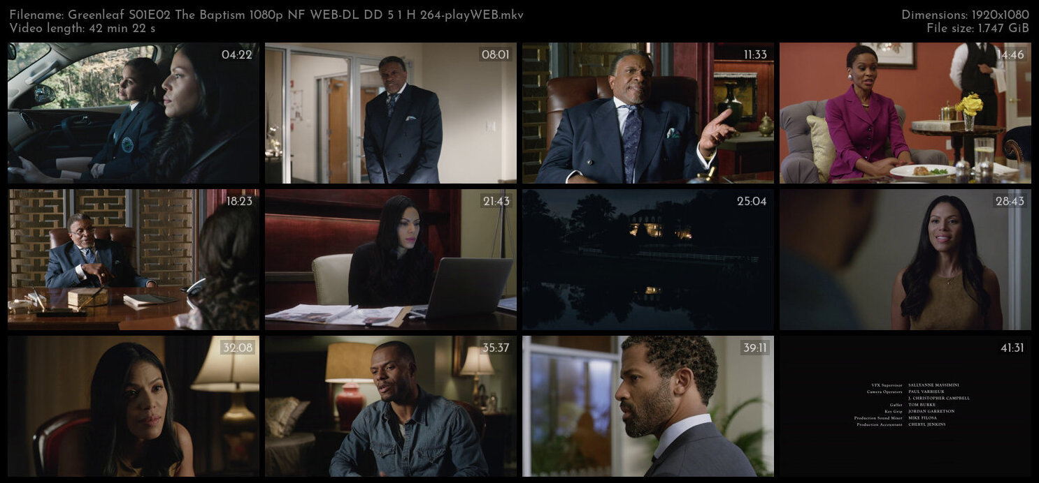 Greenleaf S01E02 The Baptism 1080p NF WEB DL DD 5 1 H 264 playWEB TGx