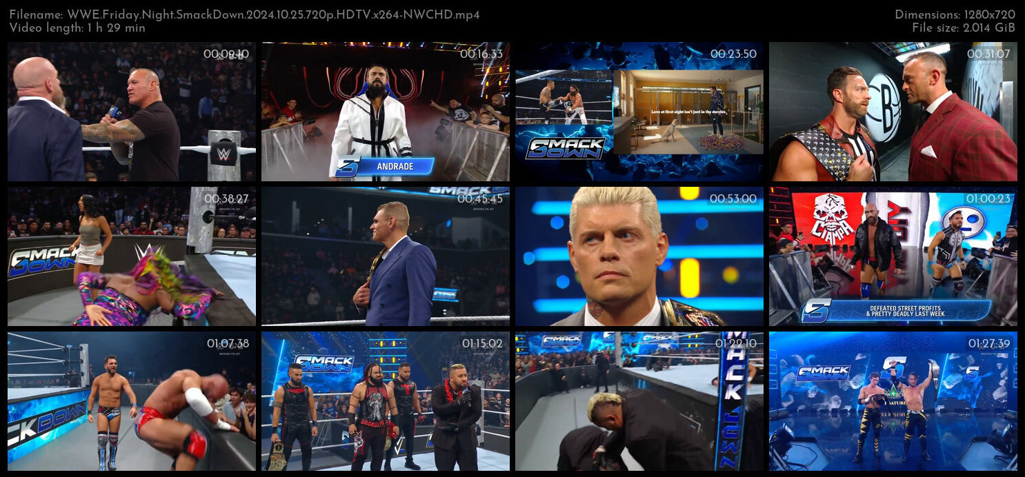 WWE Friday Night SmackDown 2024 10 25 720p HDTV x264 NWCHD TGx