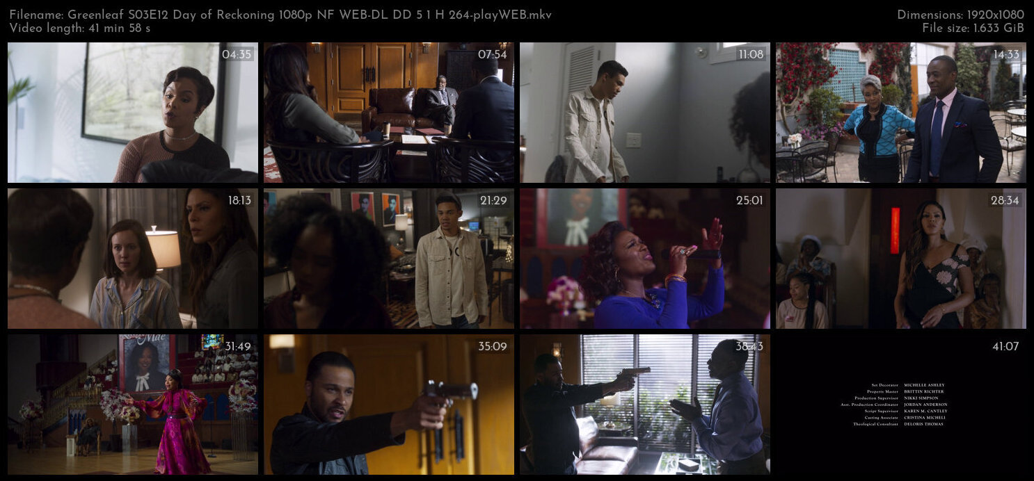 Greenleaf S03E12 Day of Reckoning 1080p NF WEB DL DD 5 1 H 264 playWEB TGx