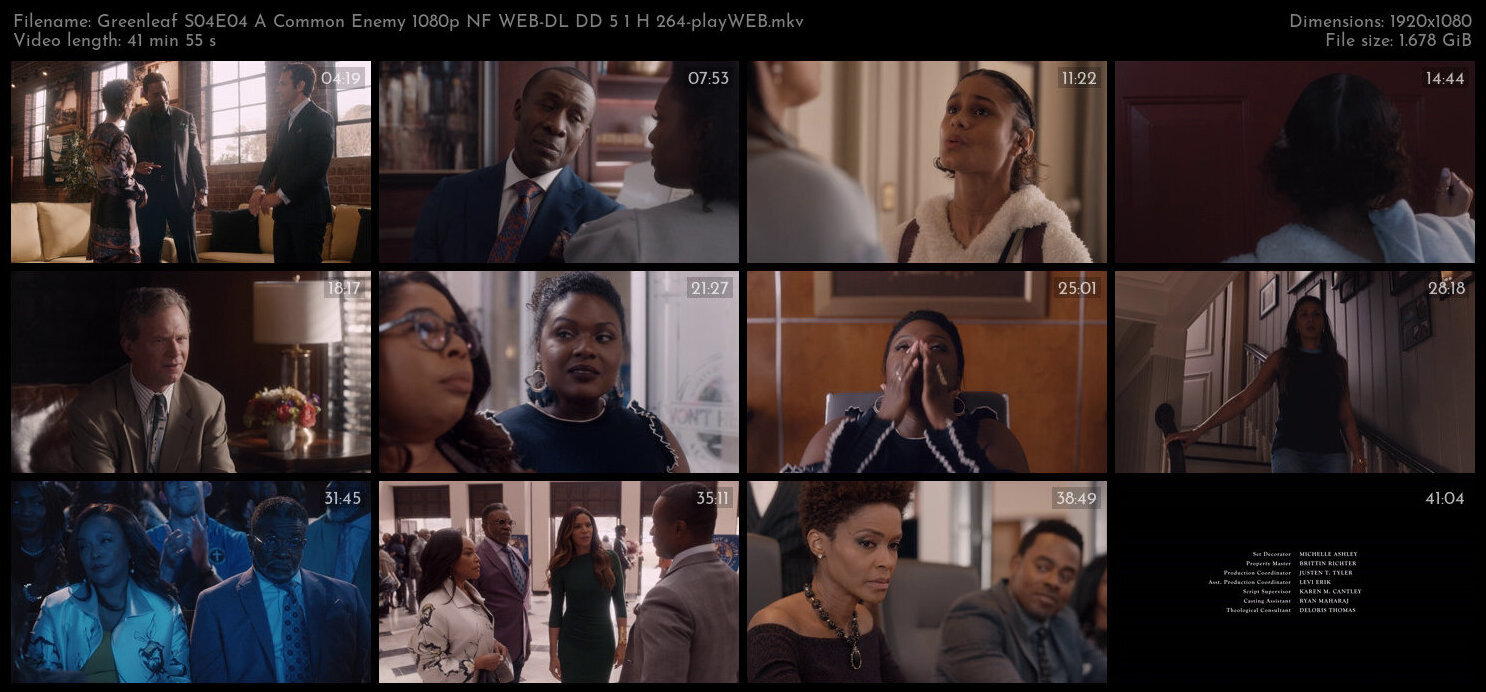 Greenleaf S04E04 A Common Enemy 1080p NF WEB DL DD 5 1 H 264 playWEB TGx