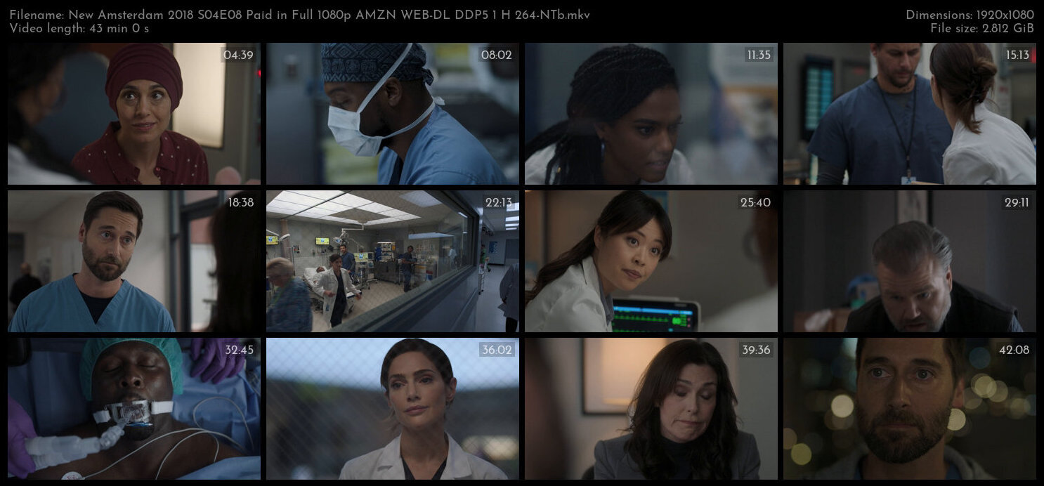 New Amsterdam 2018 S04E08 Paid in Full 1080p AMZN WEB DL DDP5 1 H 264 NTb TGx