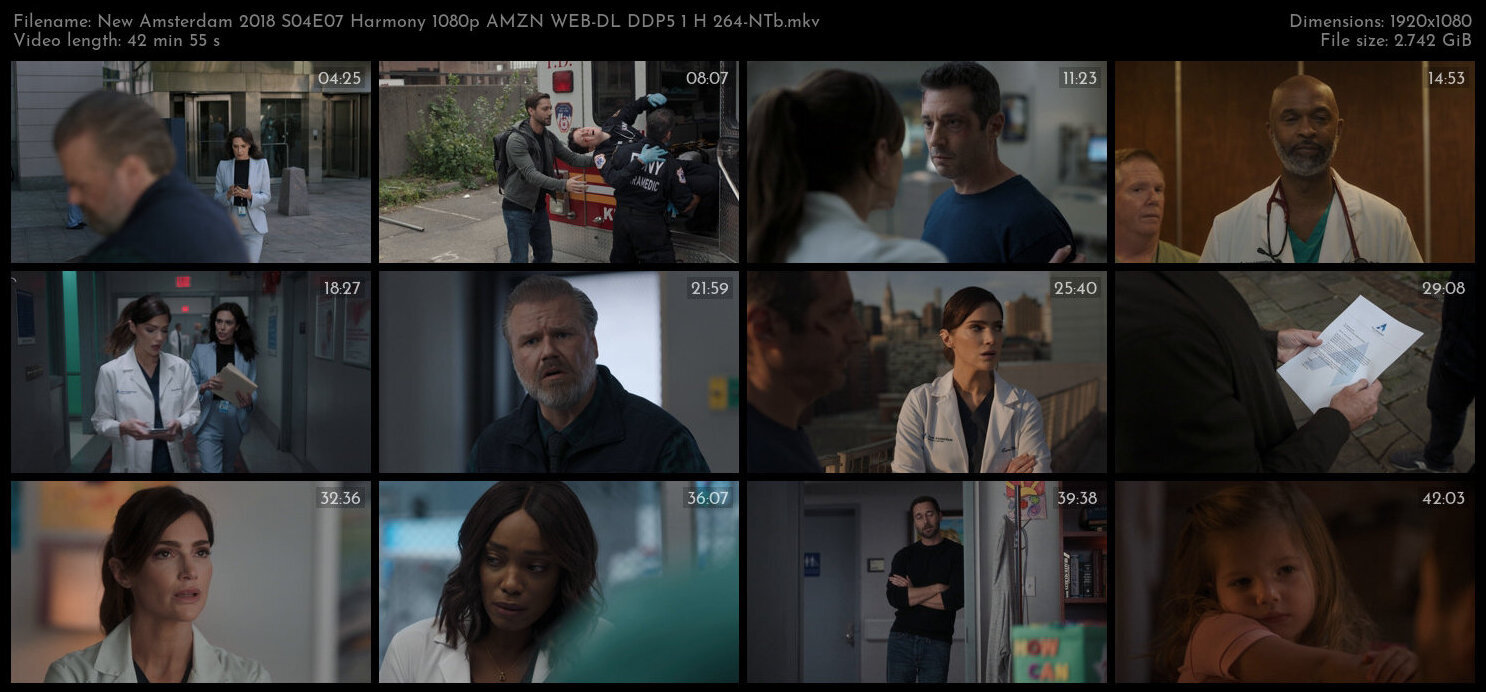 New Amsterdam 2018 S04E07 Harmony 1080p AMZN WEB DL DDP5 1 H 264 NTb TGx