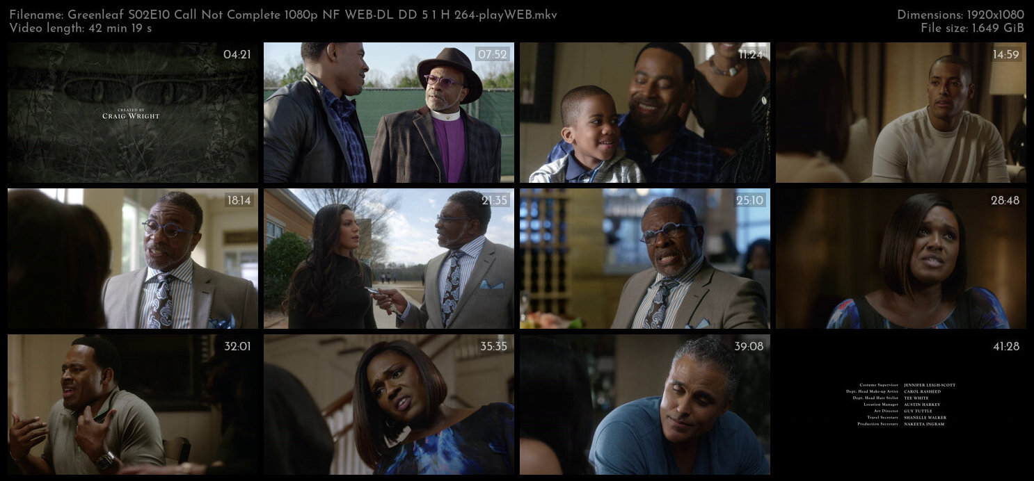 Greenleaf S02E10 Call Not Complete 1080p NF WEB DL DD 5 1 H 264 playWEB TGx