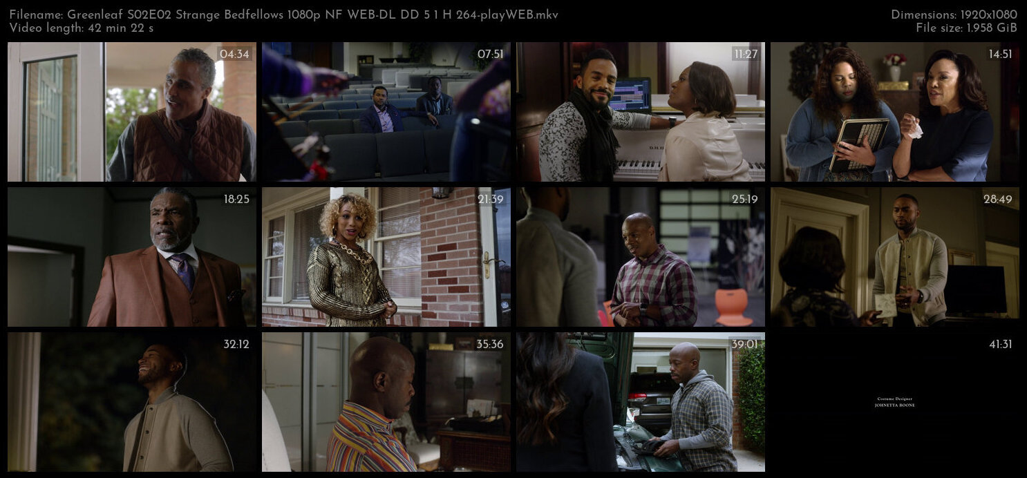 Greenleaf S02E02 Strange Bedfellows 1080p NF WEB DL DD 5 1 H 264 playWEB TGx