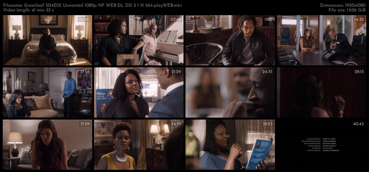 Greenleaf S04E05 Unwanted 1080p NF WEB DL DD 5 1 H 264 playWEB TGx