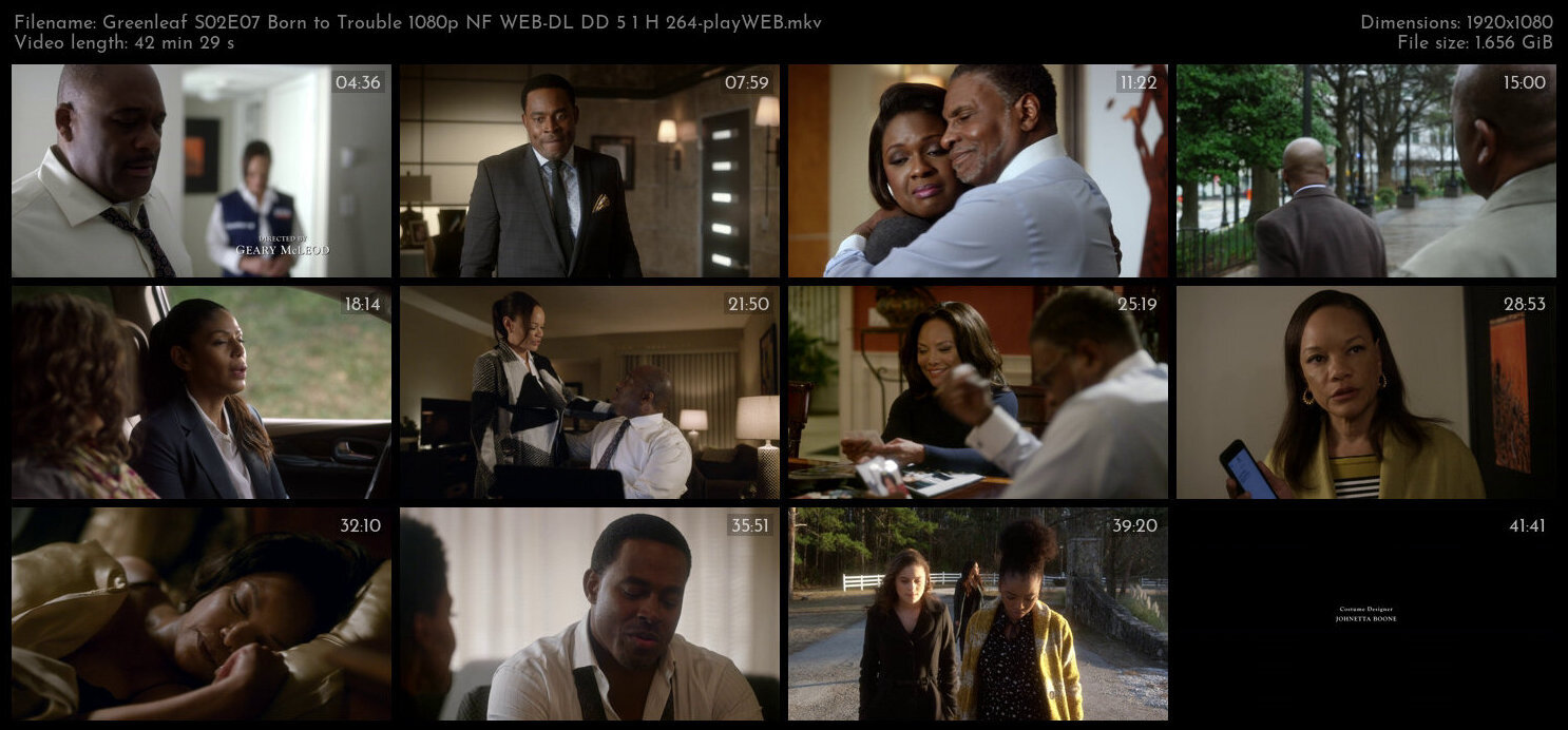 Greenleaf S02E07 Born to Trouble 1080p NF WEB DL DD 5 1 H 264 playWEB TGx