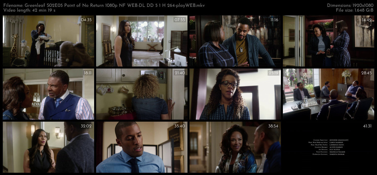 Greenleaf S02E05 Point of No Return 1080p NF WEB DL DD 5 1 H 264 playWEB TGx