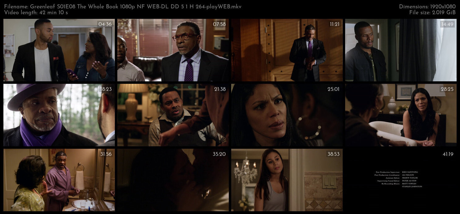 Greenleaf S01E08 The Whole Book 1080p NF WEB DL DD 5 1 H 264 playWEB TGx