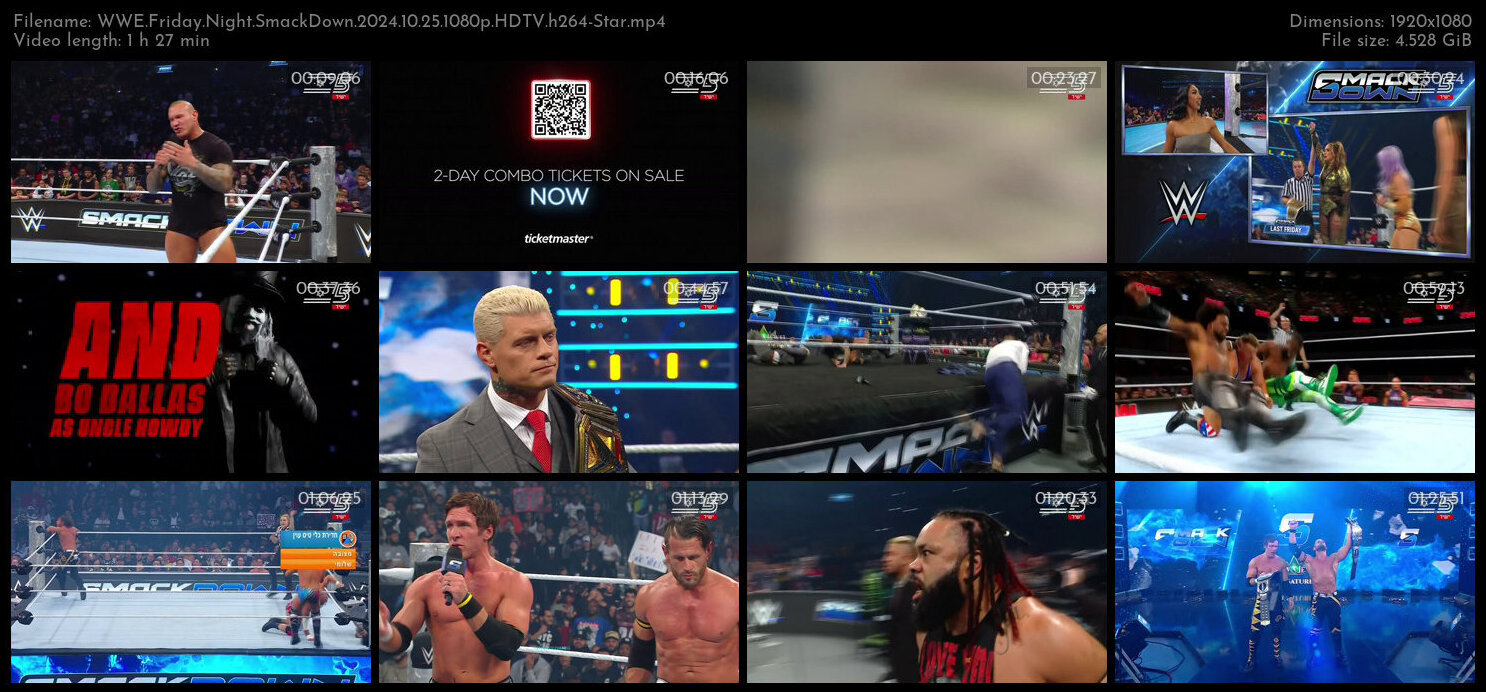 WWE Friday Night SmackDown 2024 10 25 1080p HDTV h264 Star TGx