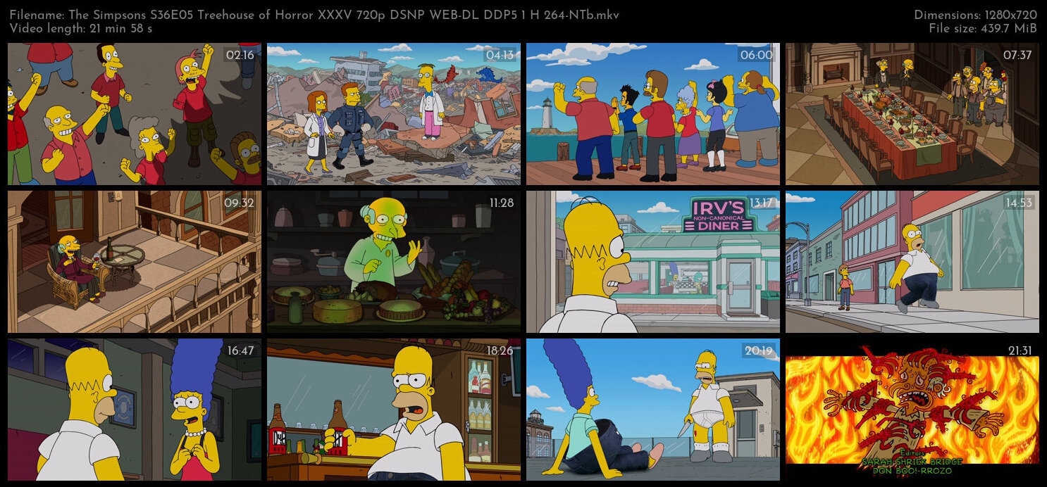 The Simpsons S36E05 Treehouse of Horror XXXV 720p DSNP WEB DL DDP5 1 H 264 NTb TGx