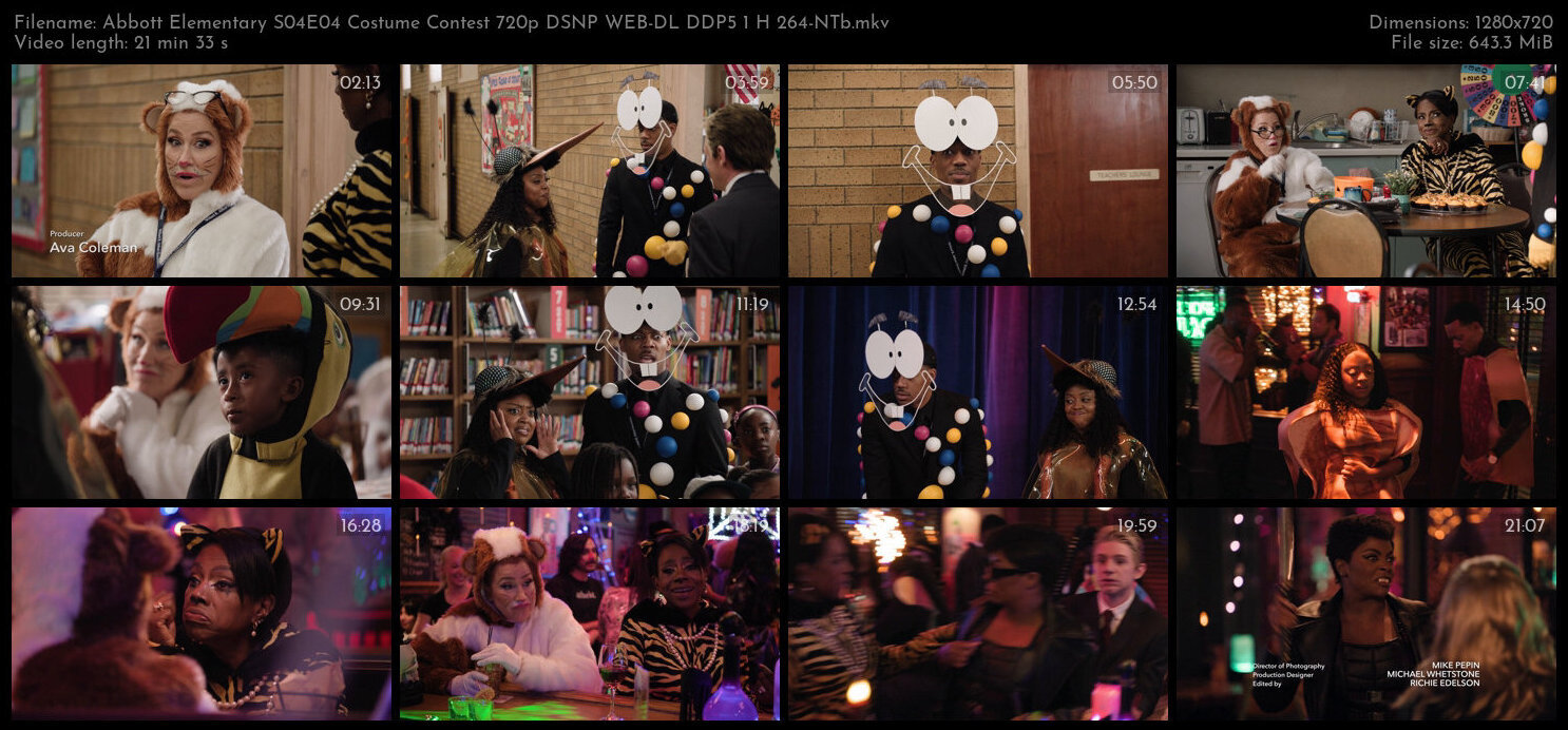 Abbott Elementary S04E04 Costume Contest 720p DSNP WEB DL DDP5 1 H 264 NTb TGx