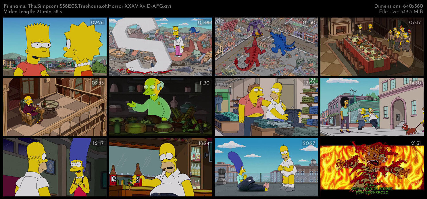 The Simpsons S36E05 Treehouse of Horror XXXV XviD AFG TGx