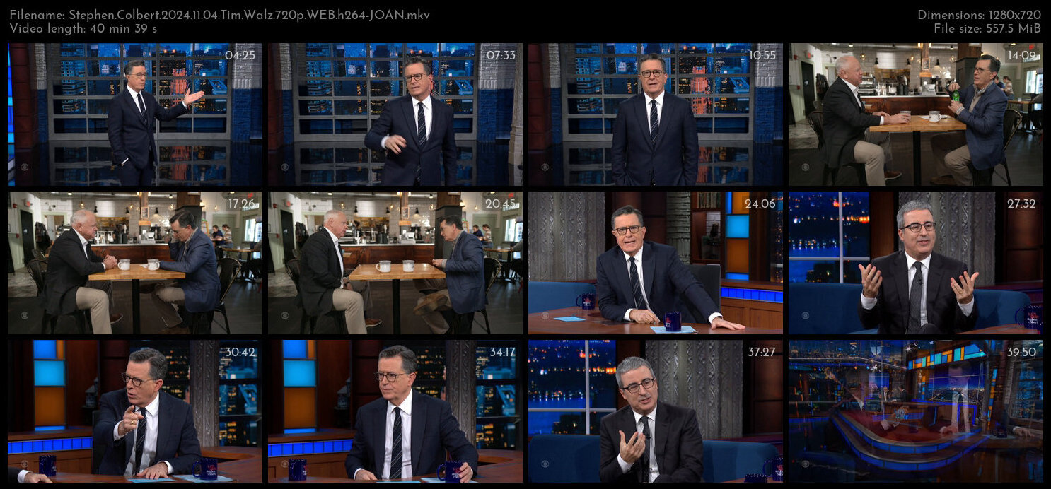 Stephen Colbert 2024 11 04 Tim Walz 720p WEB h264 JOAN TGx