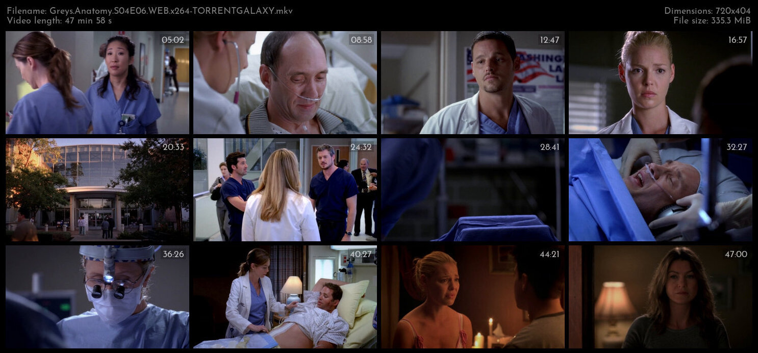 Greys Anatomy S04E06 WEB x264 TORRENTGALAXY