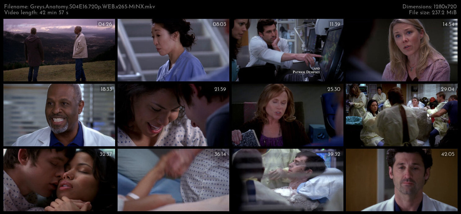 Greys Anatomy S04E16 720p WEB x265 MiNX TGx