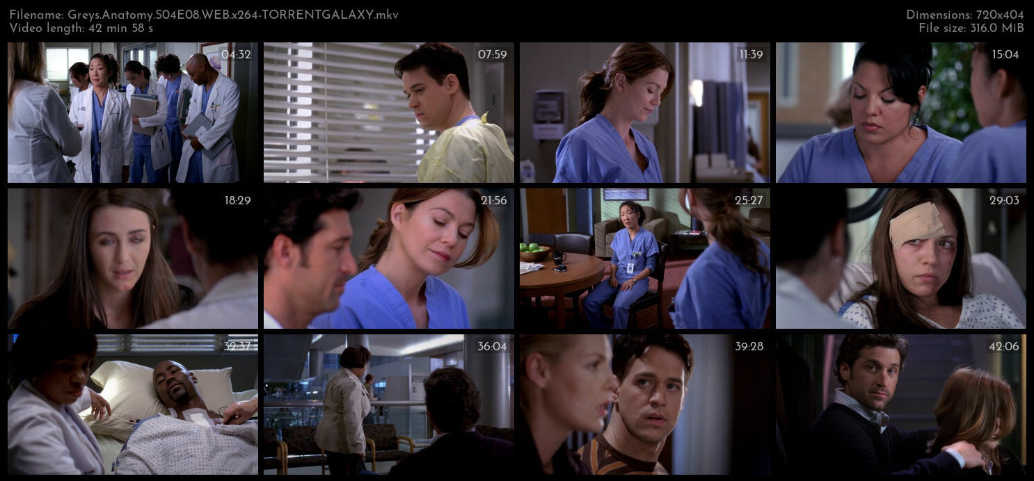 Greys Anatomy S04E08 WEB x264 TORRENTGALAXY