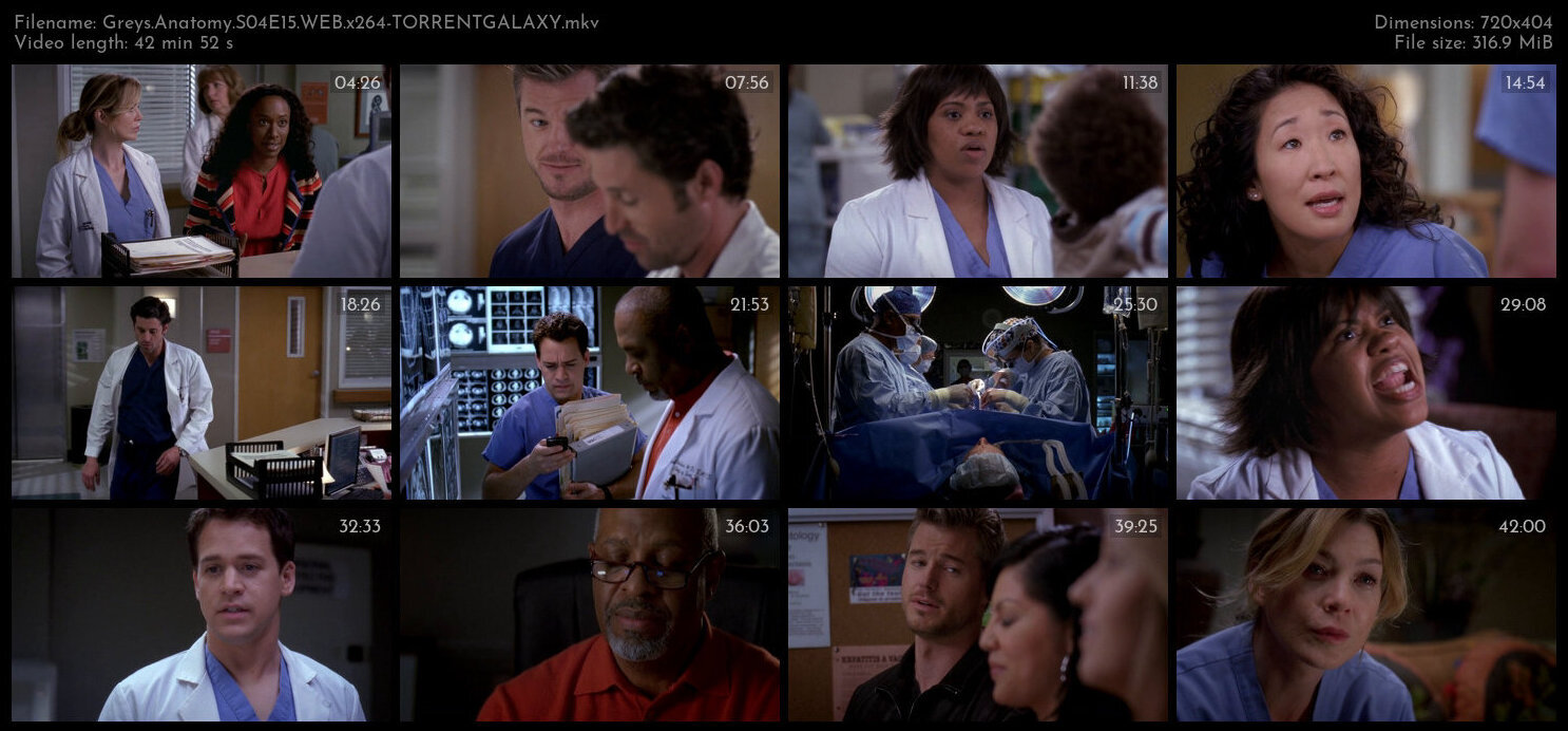 Greys Anatomy S04E15 WEB x264 TORRENTGALAXY