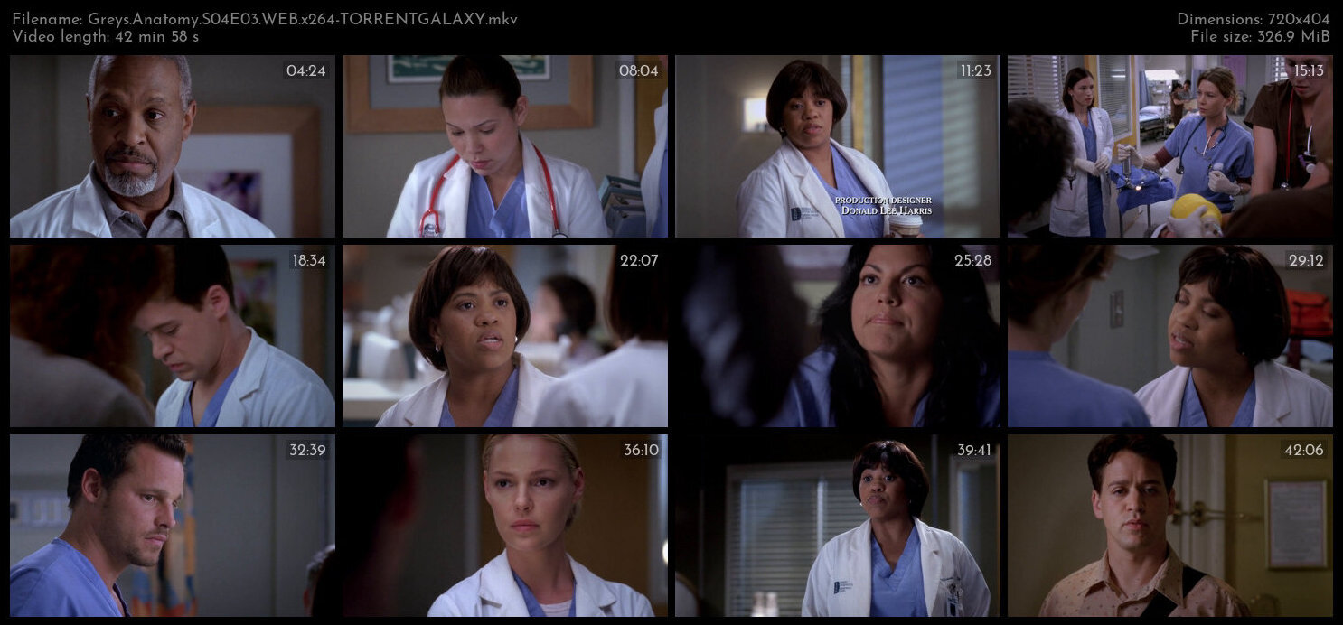 Greys Anatomy S04E03 WEB x264 TORRENTGALAXY