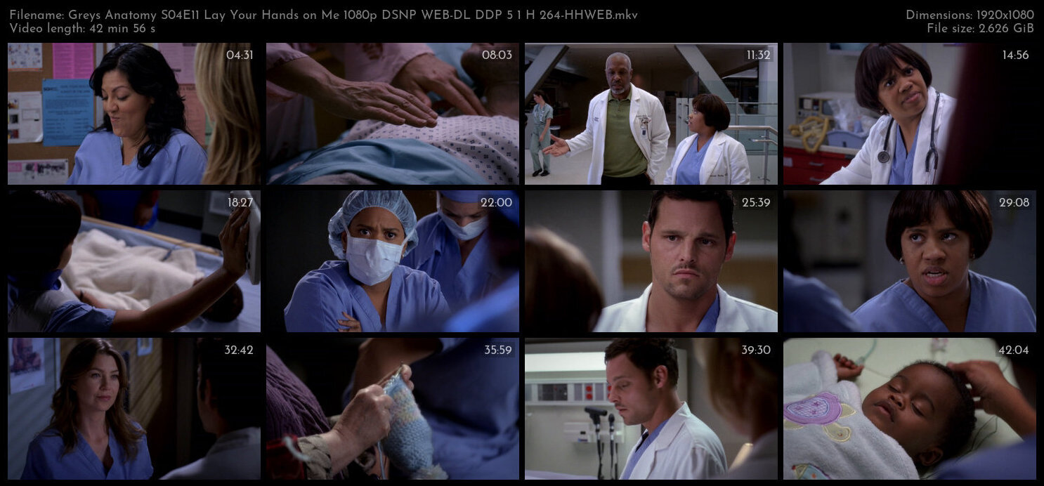 Greys Anatomy S04E11 Lay Your Hands on Me 1080p DSNP WEB DL DDP 5 1 H 264 HHWEB TGx